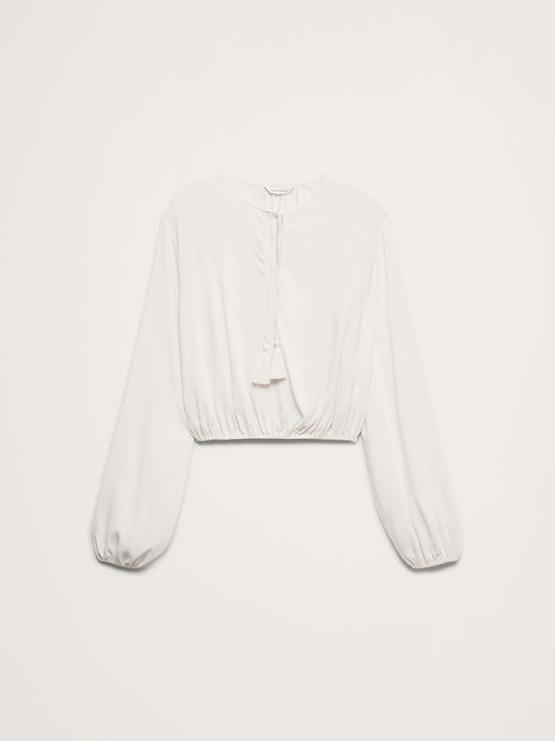 Georgette Tie-Neck Blouse