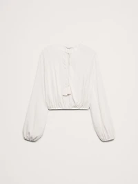 Georgette Tie-Neck Blouse