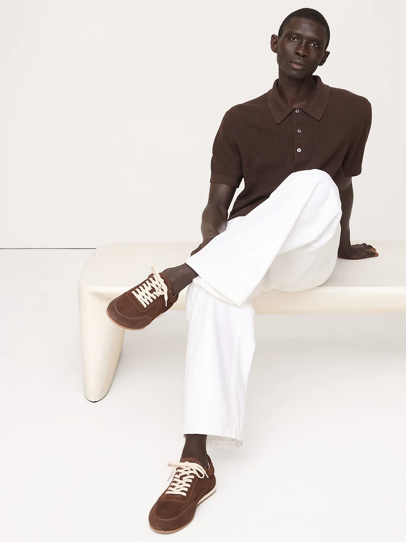 Italian Suede Low-Pro Sneaker