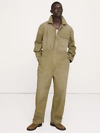 Cotton Twill Utility Jumpsuit