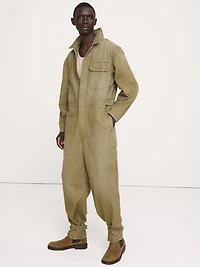 Cotton Twill Utility Jumpsuit