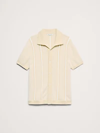 Textured Stripe Sweater Polo