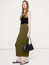 Crinkle Knit Maxi Skirt