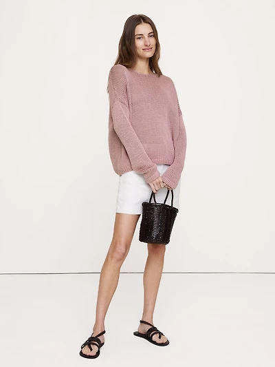 Coastal Cotton Crew-Neck Sweater