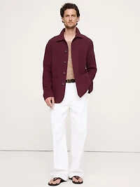 Basketweave Shirt Jacket
