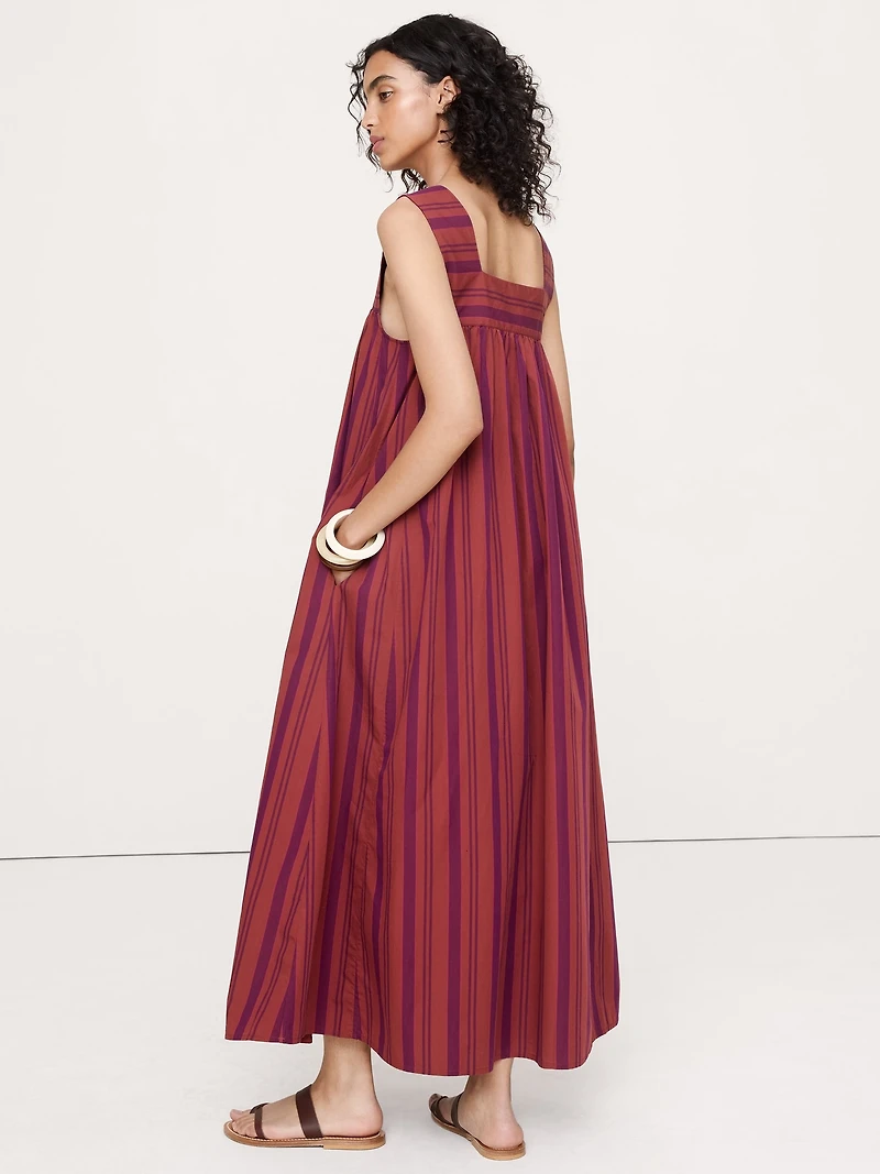 Cotton Square-Neck Dress