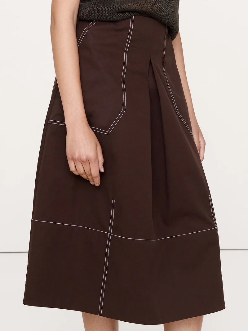 Barrel Midi Skirt