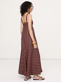 Linen Empire-Waist Maxi Dress