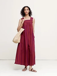 Cotton Square-Neck Dress