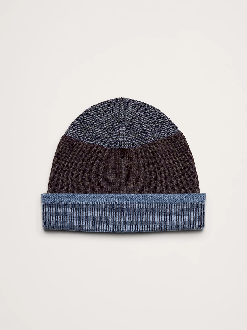 Merino Lightweight Striped Beanie