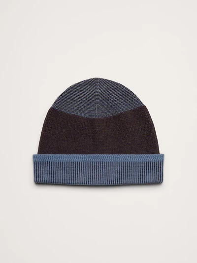 Merino Lightweight Striped Beanie