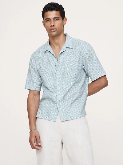 Relaxed-Fit Seersucker Resort Shirt