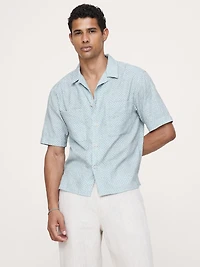 Relaxed-Fit Seersucker Resort Shirt
