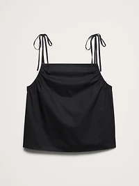 Cotton Poplin Tie-Strap Tank