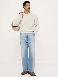Ribbed Cotton Crew-Neck Sweater