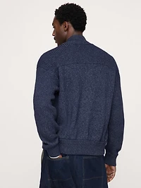 Cotton Bomber Sweater Jacket