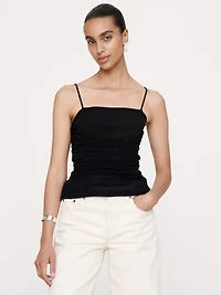 Ruched Mesh Tank