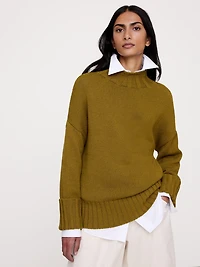 Oversized Chunky Cotton Tunic Sweater