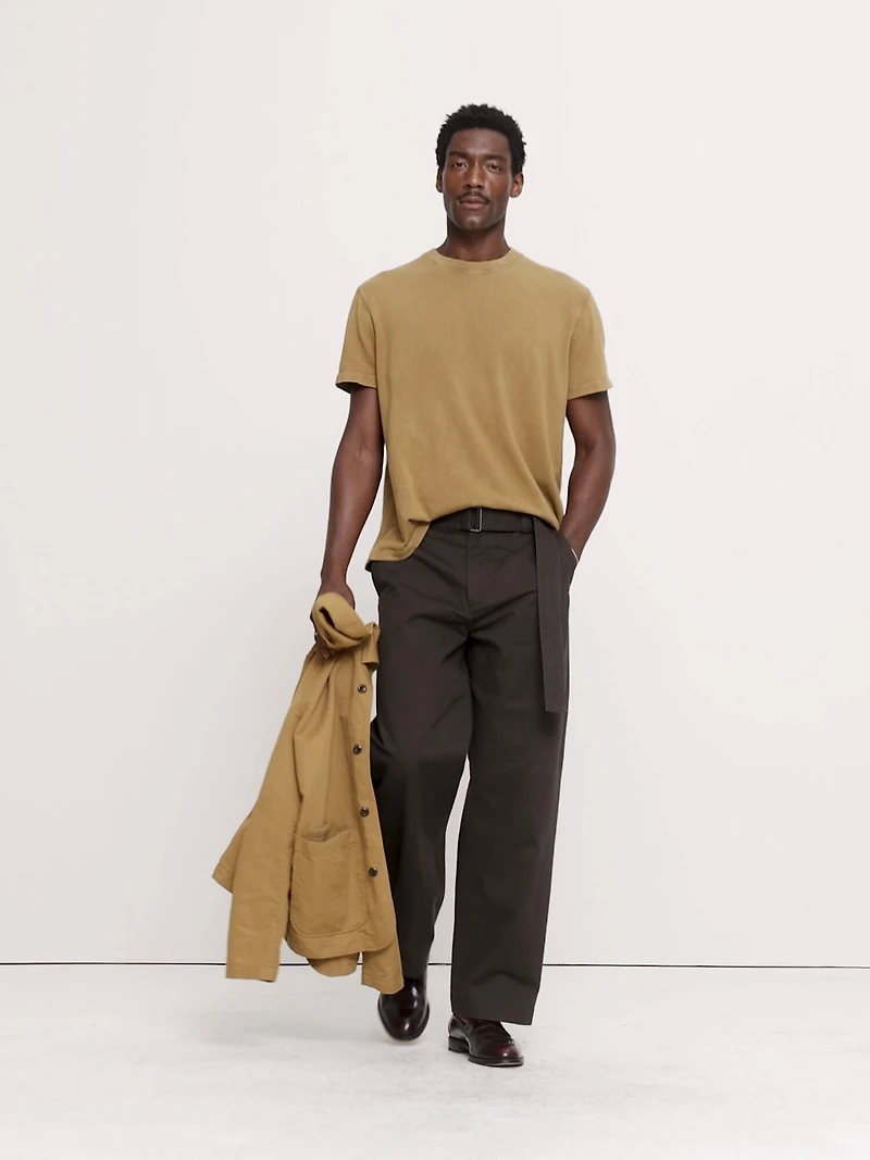 Midweight Cotton Slub Crew-Neck T-Shirt