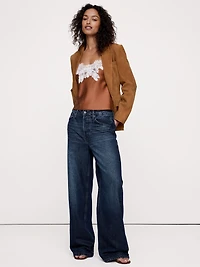 Stretch-Satin Lace-Trim Camisole