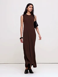 Matte Jersey Paneled Maxi Dress