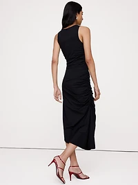 Ruched Jersey Midi Dress