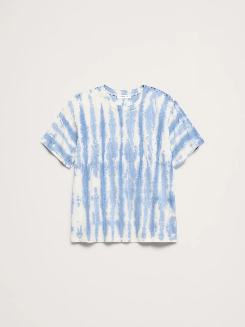 Cotton Slub Boyfriend Crew-Neck T-Shirt