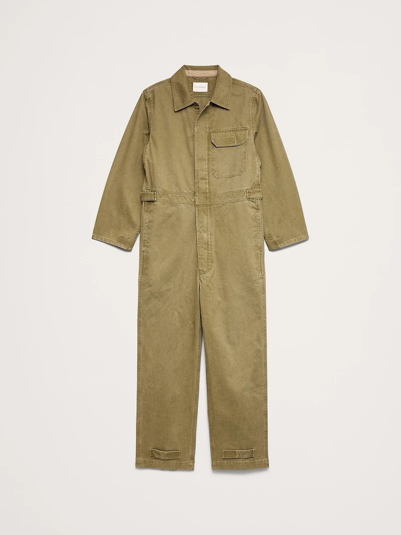 Cotton Twill Utility Jumpsuit