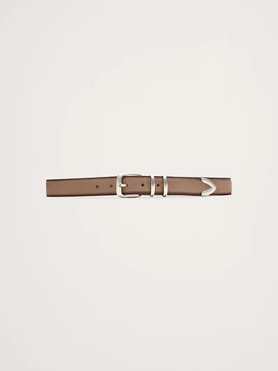 Western Nubuck Leather Belt