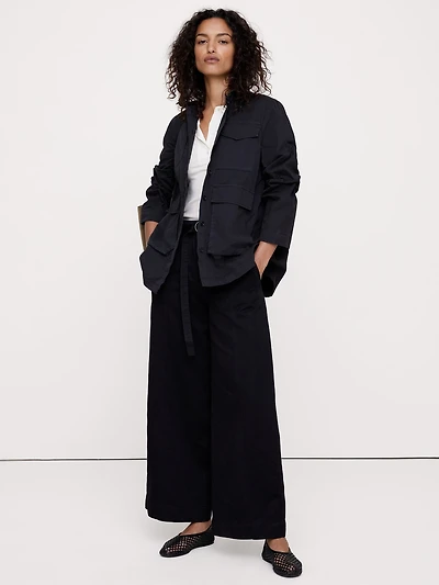 Cotton Twill Shirt Jacket