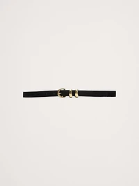 Sculptural Detail Suede Belt
