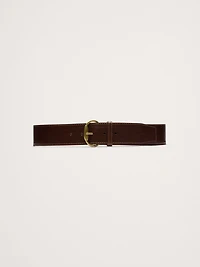 Leather Square-Tail Belt