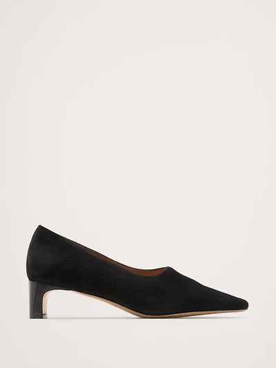 Italian Suede Court Heel