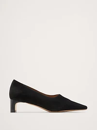 Italian Suede Court Heel