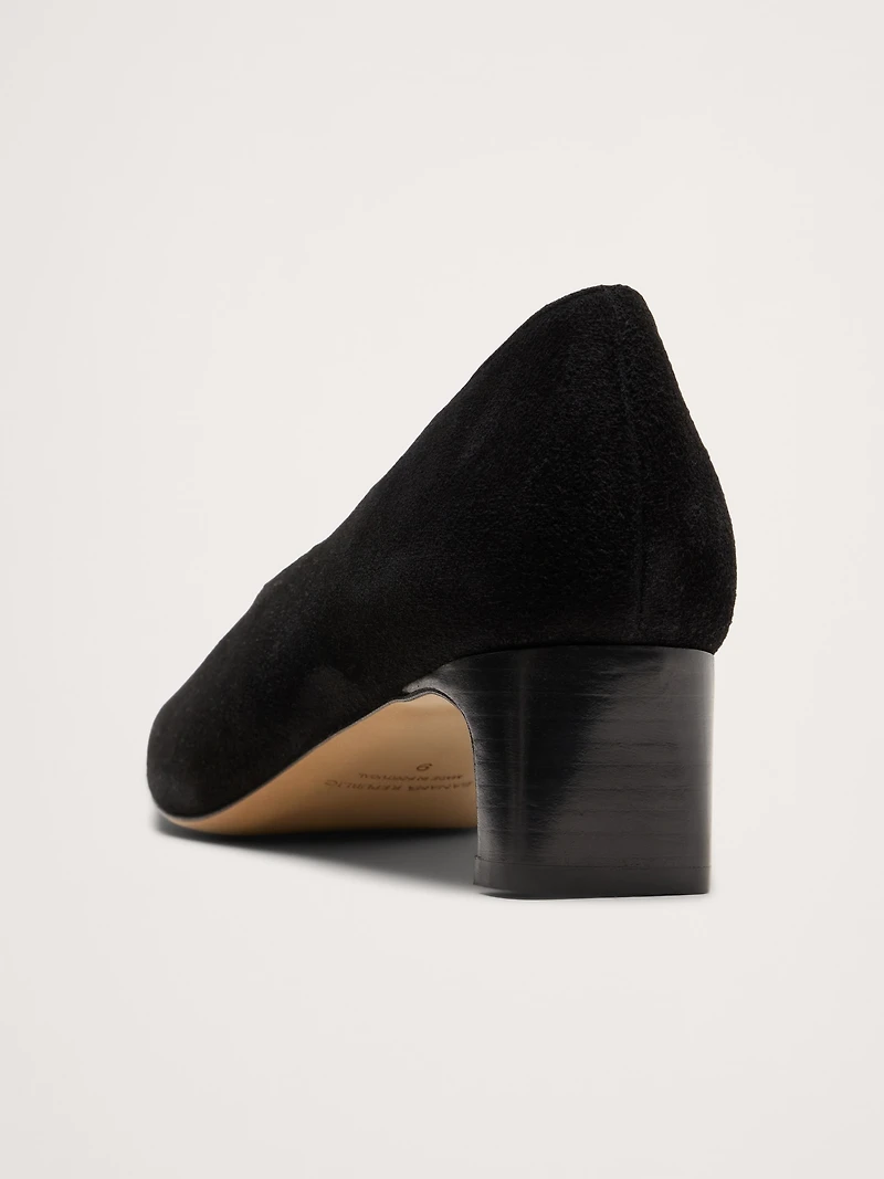 Italian Suede Court Heel