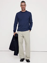 Ribbed Cotton Long-Sleeve T-Shirt