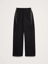 Cotton Pull-On Side-Tie Pant