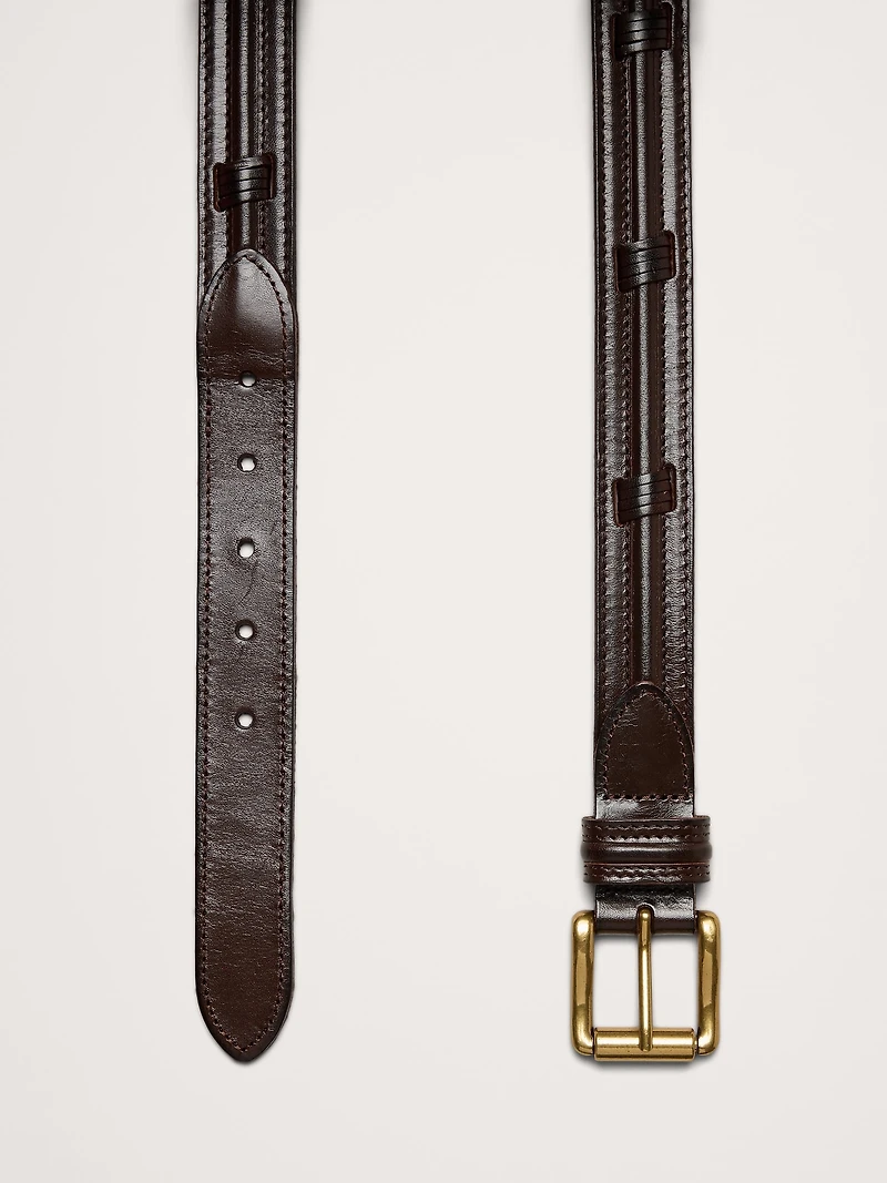 Stitched Leather Belt