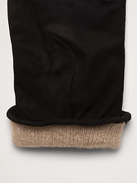 Italian Suede Cashmere-Lined Gloves
