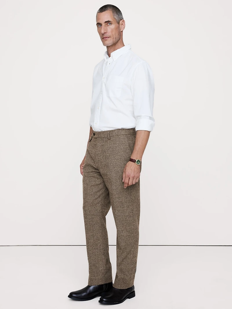 Straight Flannel Suit Pant