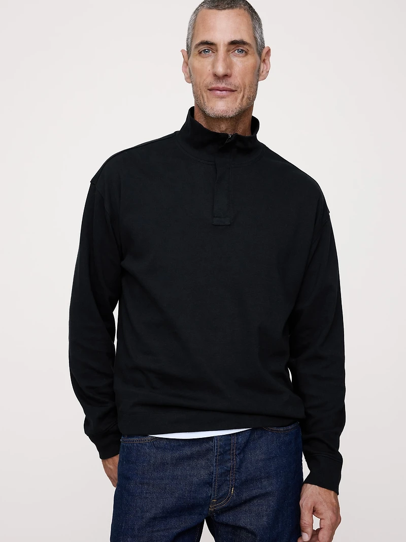 Luxury-Touch Half-Zip Polo