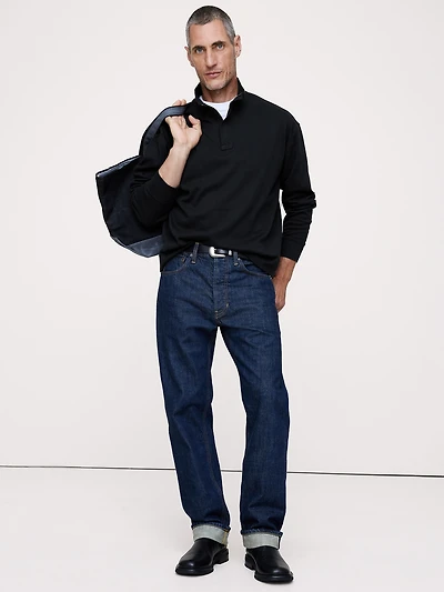Luxury-Touch Half-Zip Polo