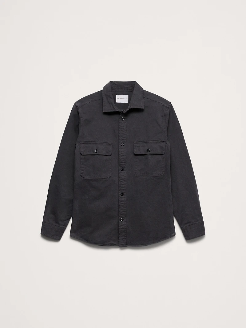 Cotton Twill Shirt Jacket
