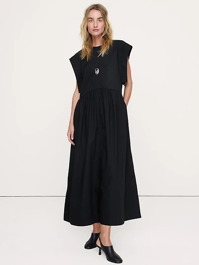 Cotton Poplin Maxi Dress