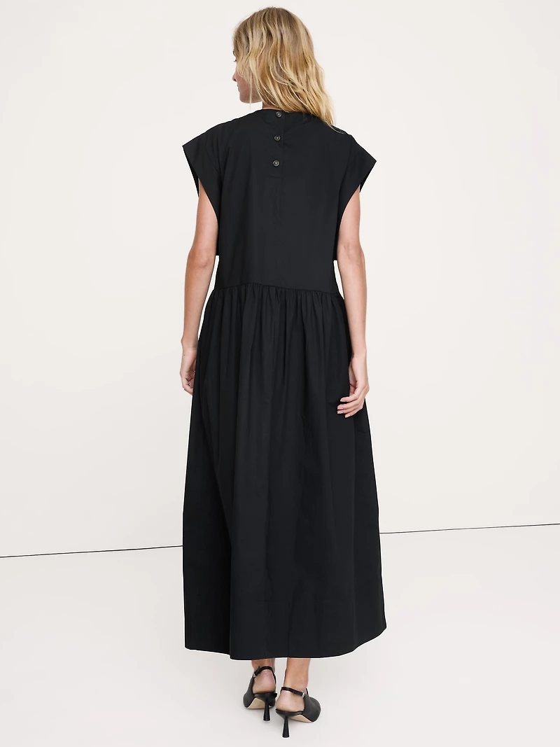 Cotton Poplin Maxi Dress