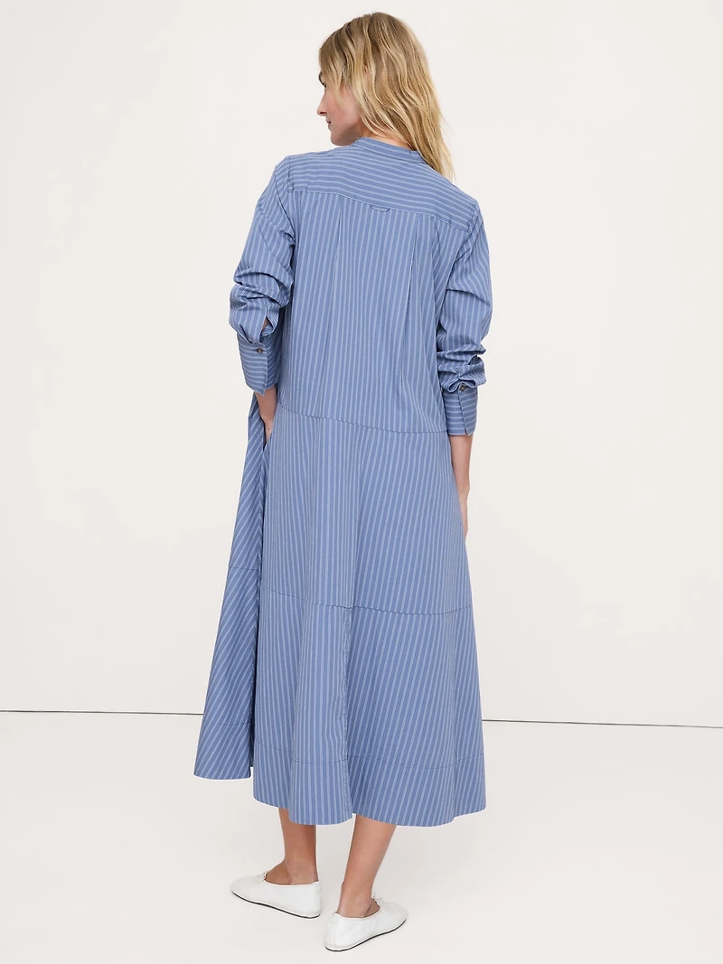 Cotton Trapeze Shirt Dress