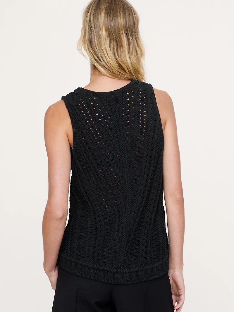 Cotton Crochet Sweater Vest