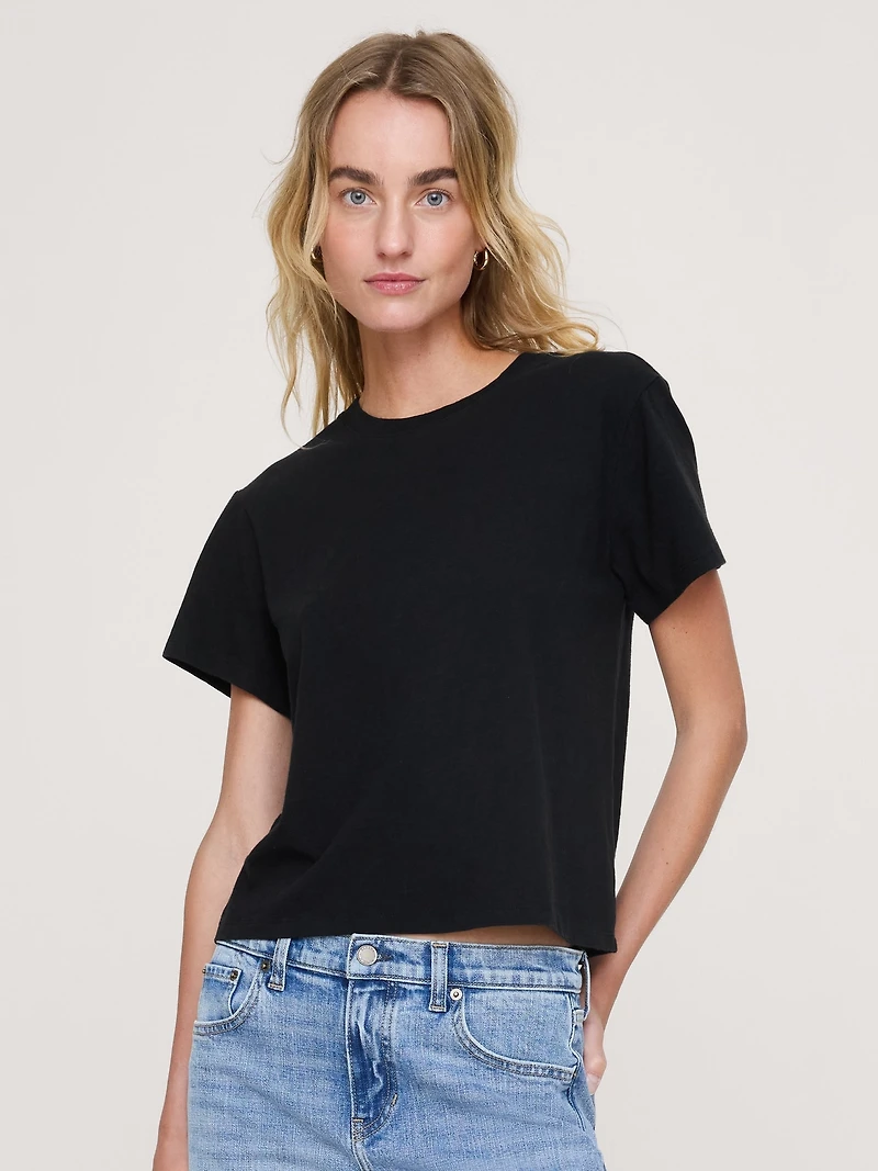 Cotton Slub Crew-Neck T-Shirt