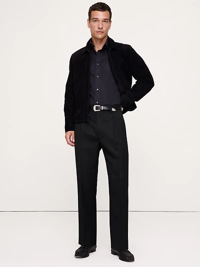 Classic Tapered Twill Dress Pant