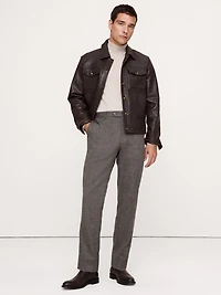 Tailored Slim Herringbone Wrinkle Resistant Dress Pant